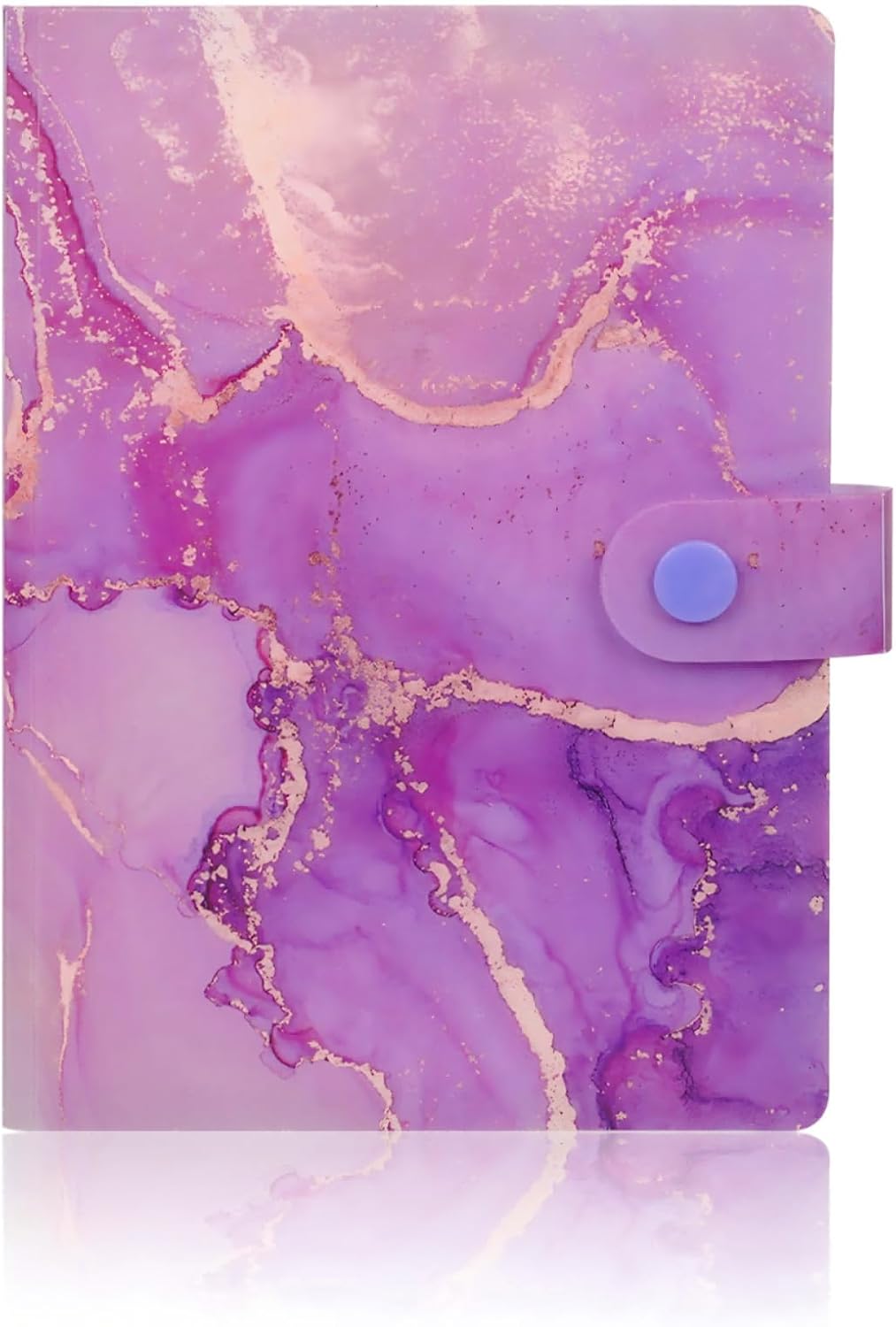 Receipt Coupon Organizer 104-Pocket Small Accordion Binder 6.7X4.8 - Marble Purple