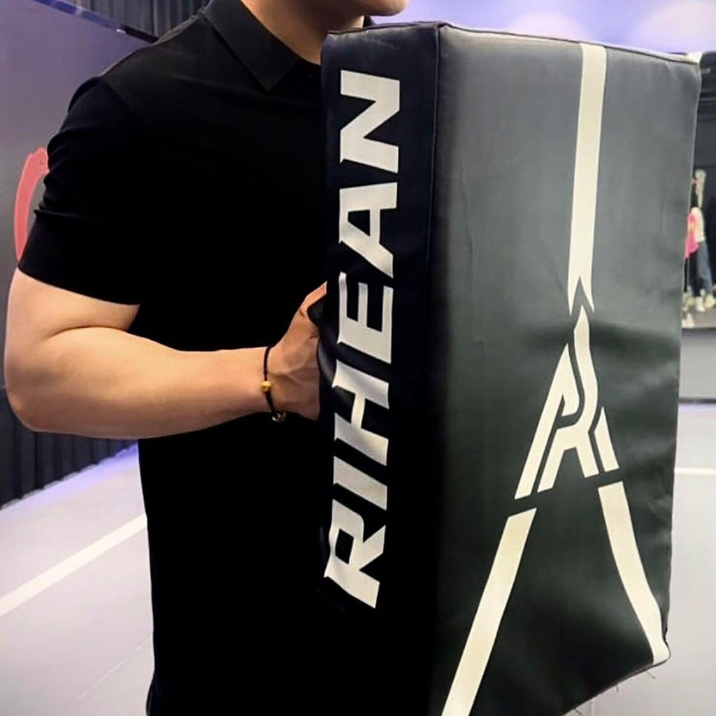 Martial Arts Kicking Shield Pad for Muay Thai, Hockey Training - Denser Foam, High-Density PU Leather Cover