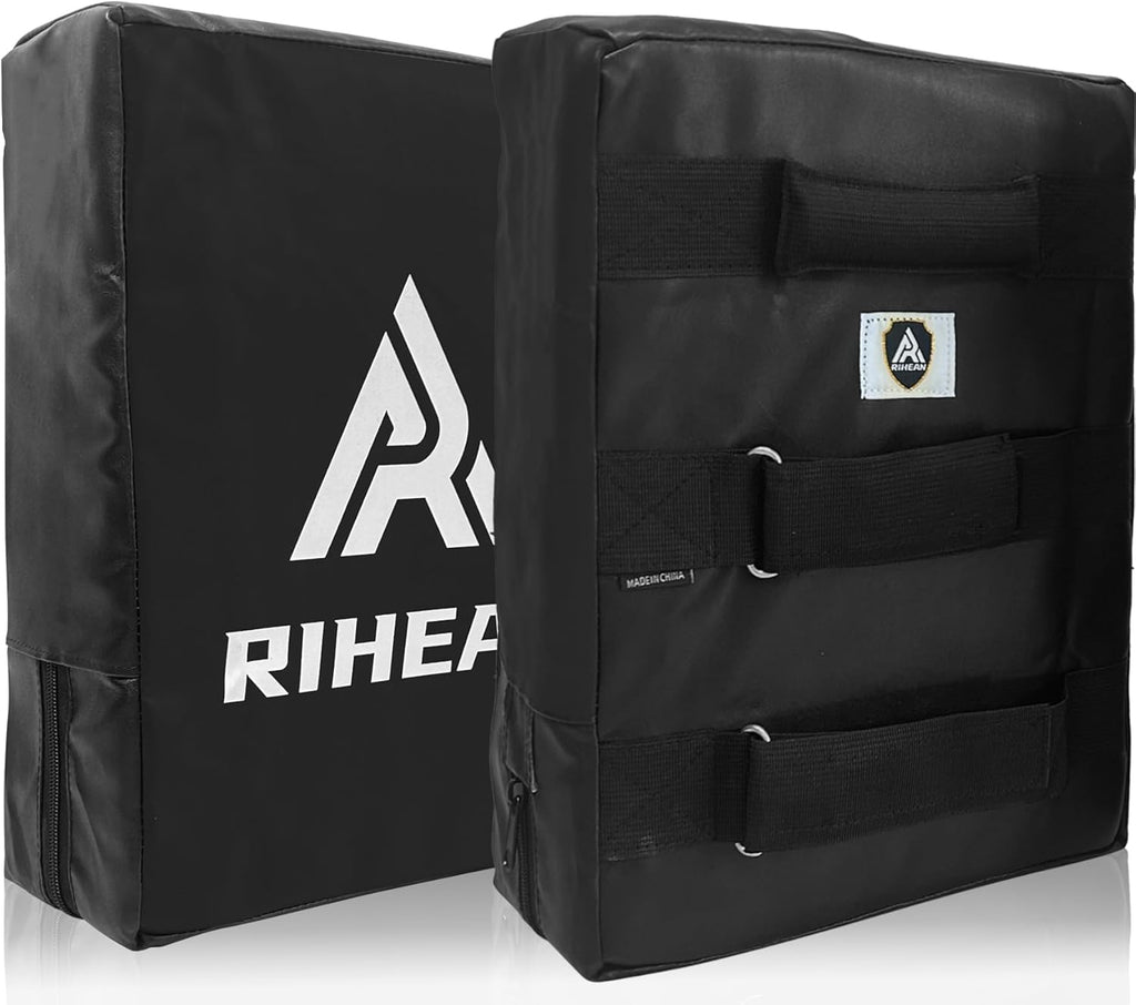 Martial Arts Kicking Shield Pad for Muay Thai, Taekwondo Football Hockey Training - Denser Foam, High-Density PU Leather Cover (ONE PAD)