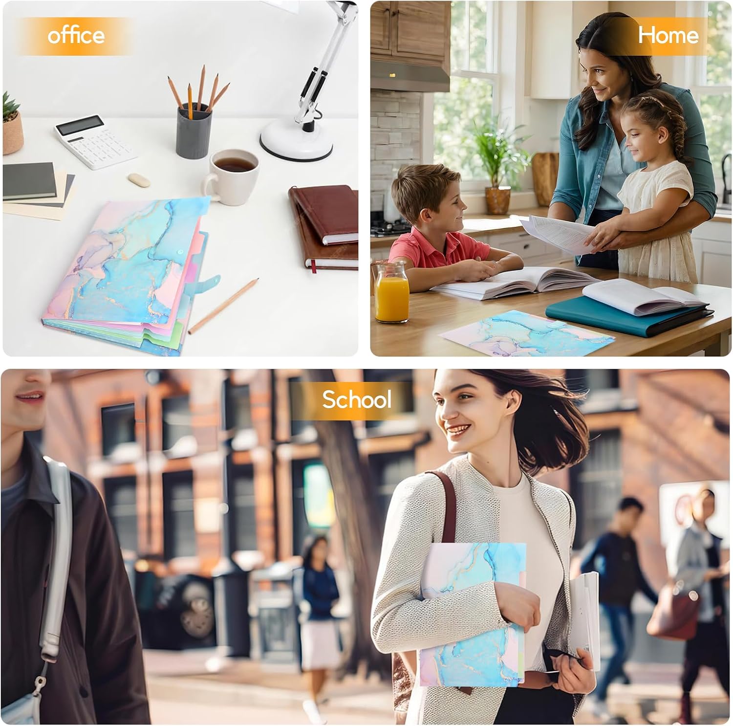 Expanding File Organizers for Office Documents, Study Notes - Cyan Gold