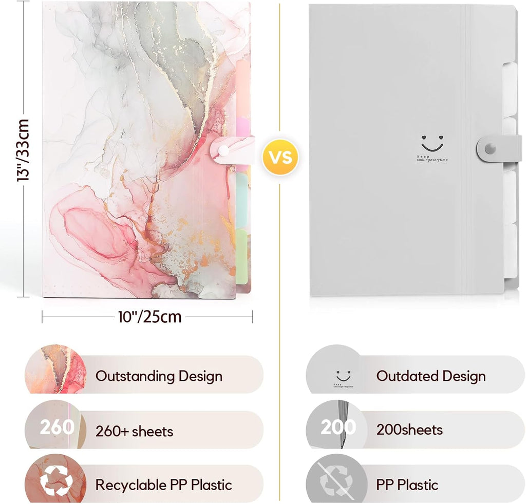Expanding File Organizers for Office Documents, Study Notes - Grey Gold