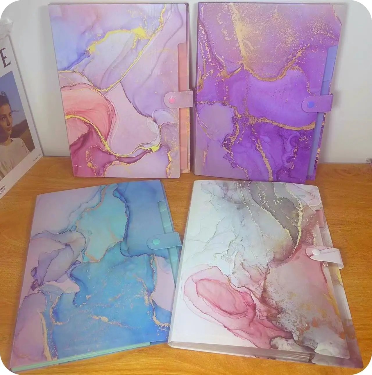 RIHEAN Multi-Pocket File Organizer - For Office Documents, Home Bills &amp; Study Notes