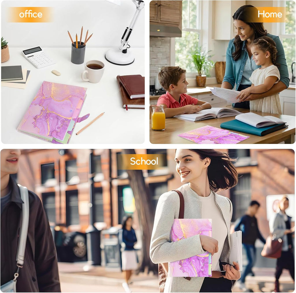 Expanding File Organizers for Office Documents, Study Notes - Purple Gold
