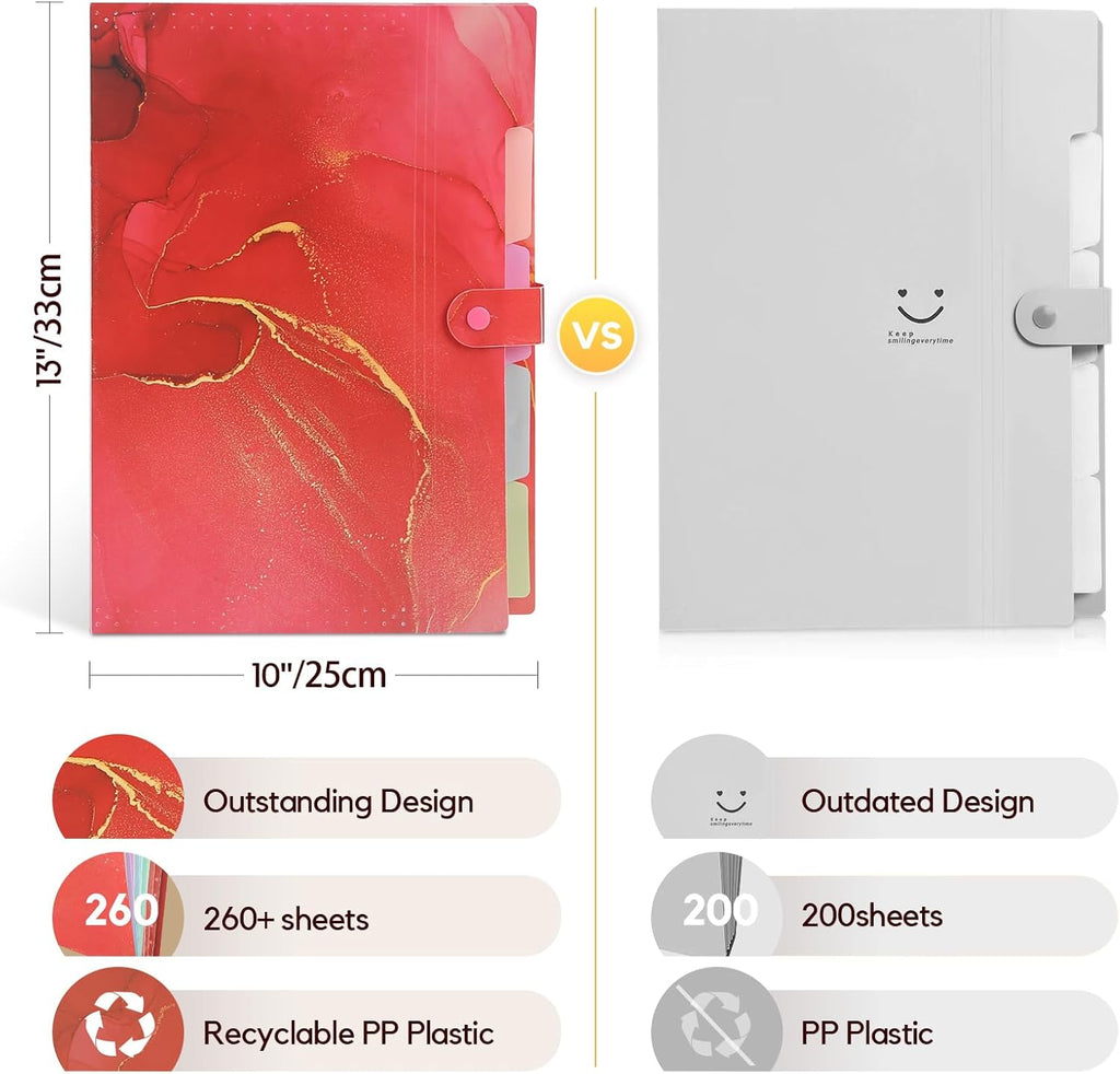 Expanding File Organizers for Office Documents, Study Notes - Rose Gold