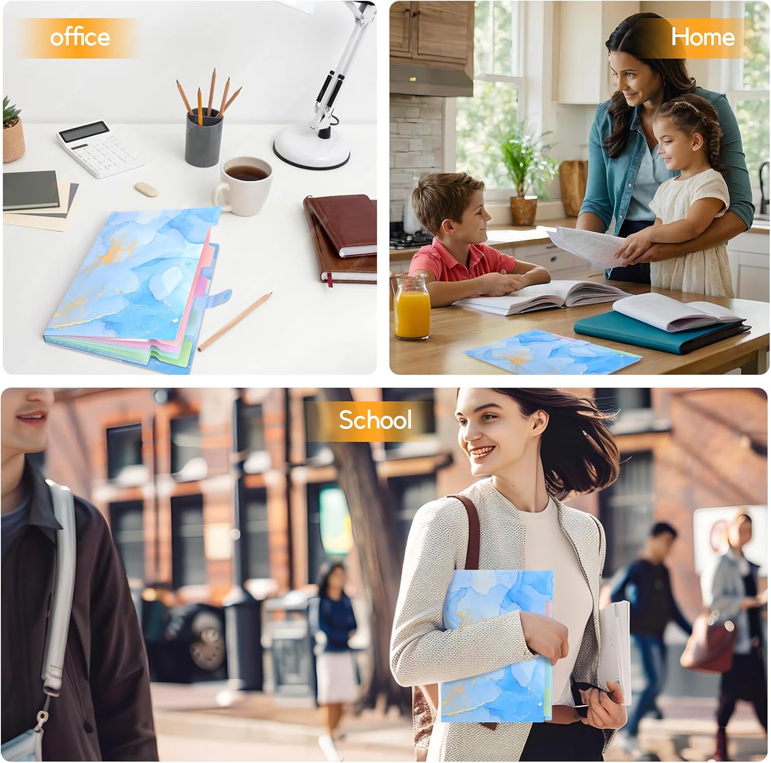 Expanding File Organizers for Office Documents, Study Notes - Blue Gold