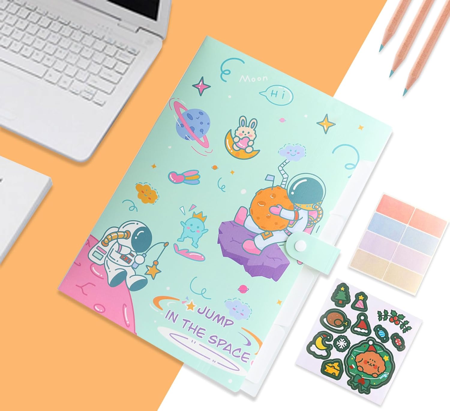 Expanding File Folders | Green Space Theme - 5 Pockets