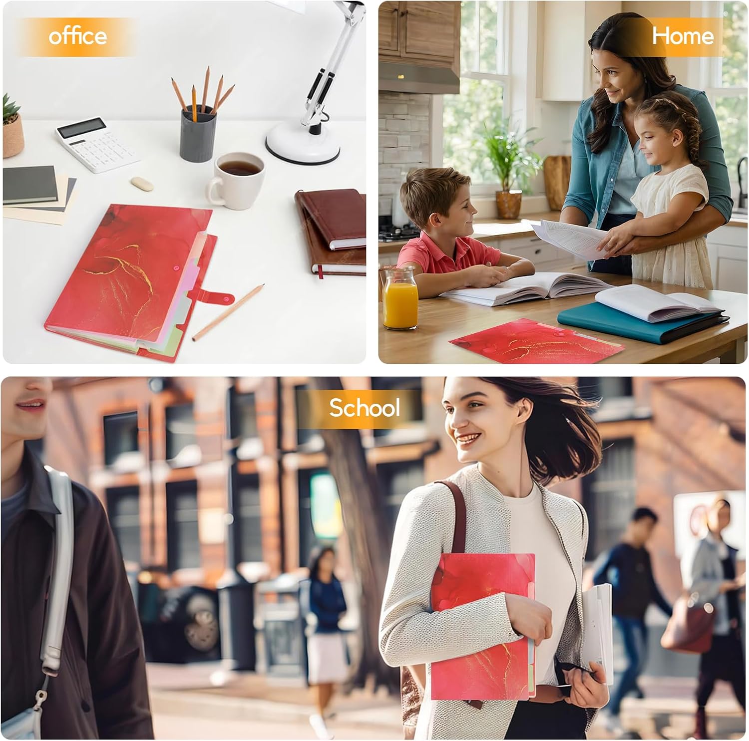 Expanding File Organizers for Office Documents, Study Notes - Rose Gold