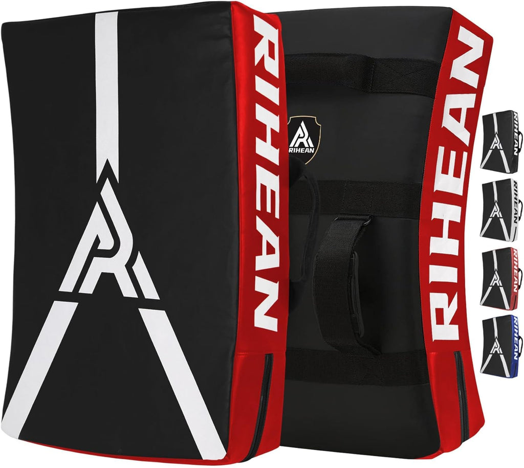 Martial Arts Kicking Shield Pad for Muay Thai, Taekwondo Football, Basketball, Hockey Training - Denser Foam, High-Density PU Leather Cover (ONE PAD)