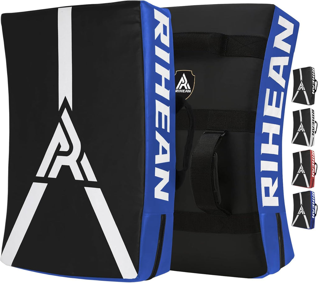 Martial Arts Kicking Shield Pad for Muay Thai, Hockey Training - Denser Foam, High-Density PU Leather Cover